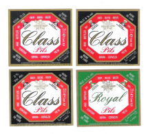 BROUWERIJ VAN ROY - WIEZE - CLASS PILS - ROYAL PILS -  4 BIERETIKETTEN (BE 497) - Beer