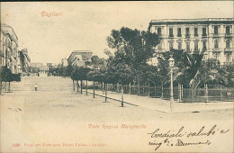 CAGLIARI - VIALE REGINA MARGHERITA - EDIZ. VALDES - SPEDITA 1901 - ANNULLO PIROSCAFO POSTALE TIRSO (20954) - Cagliari