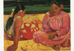 CPM - R - PEINTURE DE PAUL GAUGUIN - FEMME DE TAHITI OU SUR LA PLAGE - 1891 - PARIS - MUSEE D'ORSAY - Peintures & Tableaux