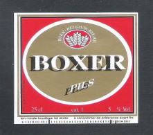 BIERETIKET -   BOXER PILS  - 25 CL  (BE 500) - Bière