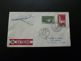 Lettre Premier Vol First Flight Cover Paris Liban Air France 1959 - Premiers Vols