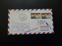 Lettre Premier Vol First Flight Cover Paris -> Istanbul Turkey Caravelle Air France 1959 (ex 2) - 1927-1959 Briefe & Dokumente