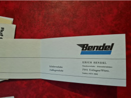 Carte De Visite BENDEL AUSFLUGVERKEHR ERICH BENDEL - Visitekaartjes
