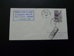 Lettre Premier Vol First Flight Cover Paris Abidjan Boeing 707 Air France 1960 - First Flight Covers