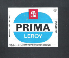 BROUWERIJ LEROY - BOEZINGE - PRIMA LEROY - 33 CL -  BIERETIKET  (BE 510) - Bier