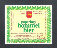 BIERETIKET -  POPERINGS HOMMEL BIER - 25 CL.  (BE 511) - Bier