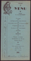 Menu Diner Du 20 Novembre 1949 " Sainte Cécile " à Langres - Menu