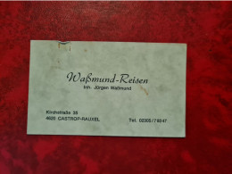 Carte De Visite WASSMUND REISE JURGEN WASMUND CASTROP RAUXEL - Visiting Cards