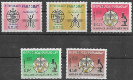Paraguay 1962 Mi. 1044/48.- El Mundo Unido Contra La Malaria ** - Paraguay