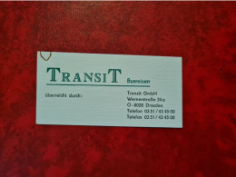 Carte De Visite TRANSIT BUSREISEN DRESDEN - Visitenkarten