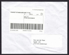 Netherlands: Parcel Fragment (cut-out), 2024, Label PostNL, 7.95 Rate, 'Pakket Standaard Met TT' (minor Damage) - Brieven En Documenten