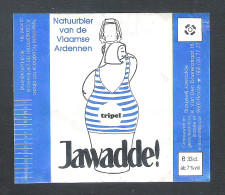 JAWADDE! - NATUURBIER VAN DE VLAAMSE ARDENNEN  - 33 CL  -  BIERETIKET  (BE 519) - Bière