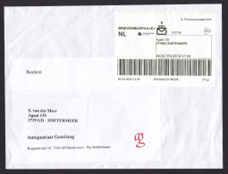 Netherlands: Parcel Fragment (cut-out), 2024, Label PostNL, 4.95 Rate, 'Brievenbuspakje B SMO' (minor Damage) - Brieven En Documenten