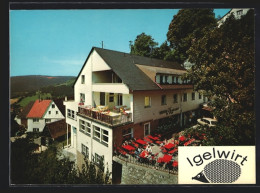 AK Schnaittach, Gasthof Und Pension Igelwirt, Mit Terrasse, Schlossberg 3, Inh. Leonhard Maas  - Autres & Non Classés