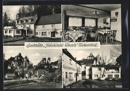 AK Tüchersfeld, Gaststätte Fränkische Schweiz, Aussenansicht U. Inneres  - Autres & Non Classés