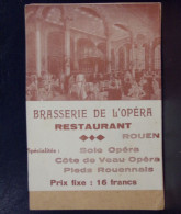 244 CHROMOS . PUBLICITE. BRRASSERIE DE L'OPERA . RESTAURANT . ROUEN - Publicités