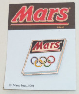 Pin's MARS, SPONSOR J.O. BARCELONE, ANNEAUX - Olympische Spiele