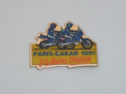 Pin's MOTARDS, PARIS-DAKAR 1991, VICTOIRE YAMAHA - Motorbikes