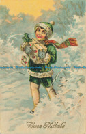 R656818 Buon Natale. Winter. A Boy With Gifts In His Hands - World