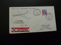Lettre Premier Vol First Flight Cover Paris -> Oran Algérie Caravelle Air France 1960 - Erst- U. Sonderflugbriefe