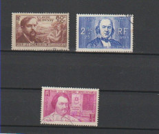 1940 N°462 à 464 Chomeurs Intellectuels  Oblitérés (lot 357a) - Used Stamps