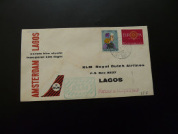 Lettre Premier Vol First Flight Cover Amsterdam Lagos KLM 1961 - Lettres & Documents
