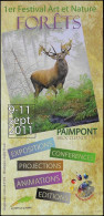 Flyer - 1er Festival Art &  Nature Forêt / 1e Natuurfestival Bos - 09-09 ---> 11-09 -2011 - BUZIN - 1985-.. Oiseaux (Buzin)