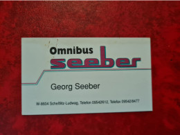 Carte De Visite OMNIBUS SEEBER SCHESSLITZ LUDWAG GEORG SEEBER - Visitekaartjes