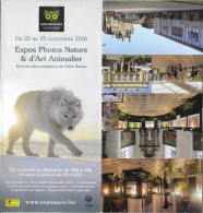 Flyer - Expos Photos Nature Et D'art Animalier / Natuur En Dierenkunstfoto Exposities - 22-09 ---> 25-09 -2016 - BUZIN - 1985-.. Vogels (Buzin)