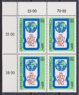 1982 , Mi 1705 ** (1) - 4er Block Postfrisch -  Weltmilchtag - Unused Stamps