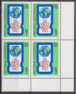 1982 , Mi 1705 ** (4) - 4er Block Postfrisch -  Weltmilchtag - Nuovi