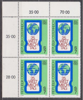 1982 , Mi 1705 ** (6) - 4er Block Postfrisch -  Weltmilchtag - Neufs