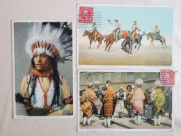 Indiens , Lot De 3 Cartes - Native Americans