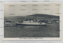 Orkney Postcard Kirkwall Stromness MV St Ninian Kirkwall Harbour Used 1955 Orkney Herald Series - Shetland