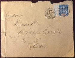 Sénégal, Divers Sur Enveloppe TAD CCE MILRE ST LOUIS / SENEGAL 2.2.1897 - Maritime Au Verso - (B2855) - Lettres & Documents