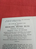 Doodsprentje Richard Henri Ruys / Hamme 20/9/1912 - 4/9/1968 ( Margaretha Celina De Keyser ) - Godsdienst & Esoterisme