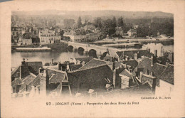 N°4090 W -cpa Joigny -perspective Des Deux Rives Du Pont- - Joigny