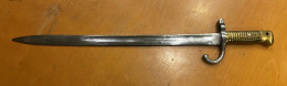 Baïonnette De Fusil Chasspot à Lame Droite. France. M1866 (608) - Knives/Swords