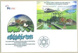TURKEY 2013 MNH FDC WORLD CULTURAL HERITAGE CENTRE FIRST DAY COVER - Brieven En Documenten