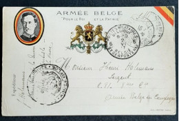 Carte Postale    Saint Adresse  Postes Militaires Belge  2 Juin 1917  Correspondance Privée Armée Belge      N° 6 Et N°4 - Oorlog 1914-18