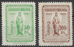 BOLIVIA 1952 YT PA140/41  ** - Bolivien