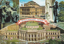 Cultural Vienna - Multiview - Austria - Used Stamped Postcard - Austria1 - Sonstige & Ohne Zuordnung