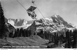Grindelwald - First-Bahn Mit Eiger Und Flescherwand 1947 - Grindelwald
