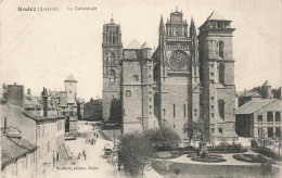 FRANCE - Rodez - La Cathédrale - Vue Générale - Animé - Carte Postale Ancienne - Rodez