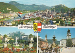 Mozart & Salzburg - Multiview - Austria - Used Stamped Postcard - Austria1 - Otros & Sin Clasificación