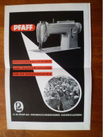 Publicité Pour Industrie De La Chaussure En RFA 1958 Machine à Coudre Pfaff Nähmaschine Schuhinsdustrie Kaiserslautern - Publicités