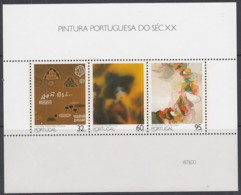 PORTUGAL Block 70, Postfrisch **, Gemälde Des 20. Jahrhunderts, 1990 - Blocks & Kleinbögen