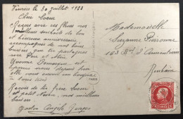 Belgique 1923 - N° 212 Sur Carte Postale Départ Verviers Vers Roubaix - Brieven En Documenten