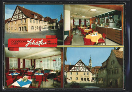 AK Bad Windsheim, Conditorei-Café Schäfer, Mit Innenansichten  - Bad Windsheim