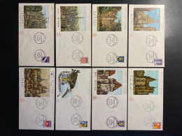 Enveloppes 1er Jour "Armoiries De Ville (IV)" 1351A/1354B - 1960-1969